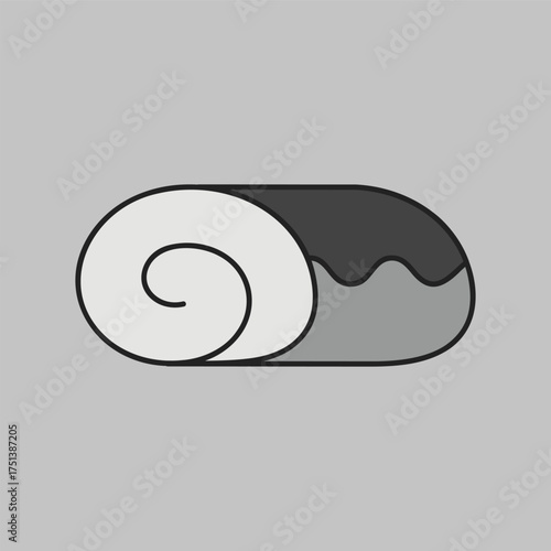 Delicious Sweet Sponge Cake Roll Icon