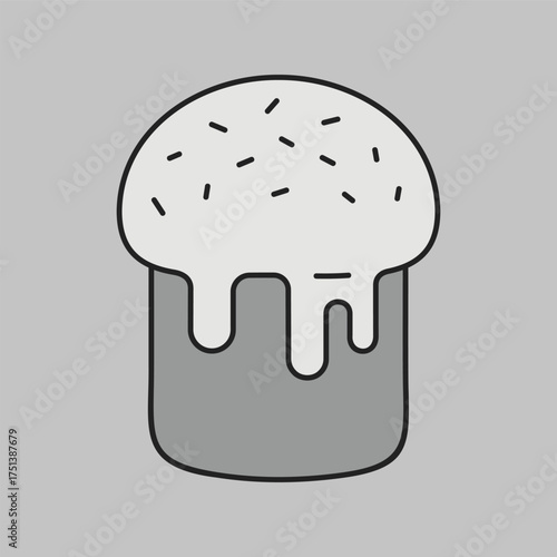 Traditional Easter Bread Kulich Icon