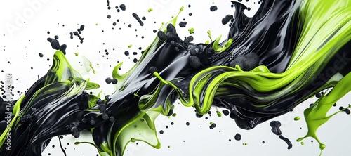green black watercolor paint splash background, ink 