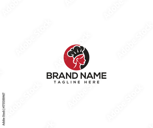 Culinary Craftsmanship: A striking logo design, featuring a chef silhouette, captures the essence of a chef's artistry and culinary skills, perfect for branding a food-related business. 