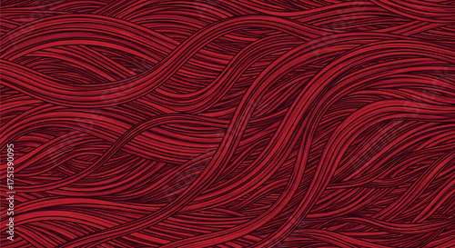 Textured deep red abstract background with flowing organic lines and subtle dark undertones