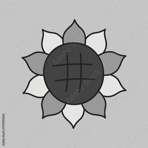 Autumn Sunflower Harvest Vector Icon