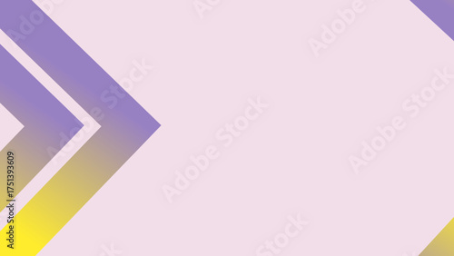 A clean, modern abstract composition featuring layered purple chevrons fading into yellow on a pale pink backdrop. Ideal for branding, tech visuals, and creative backgrounds or header designs.

