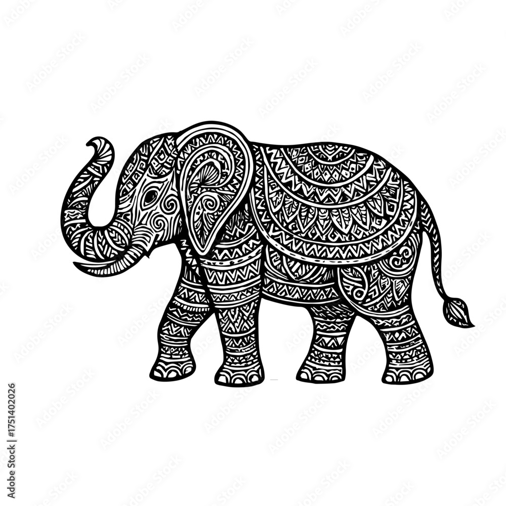 Fototapeta premium elephant isolated on white