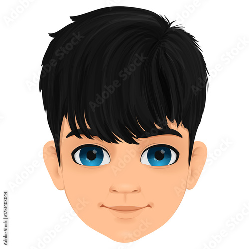 cute and blue eyed boy face