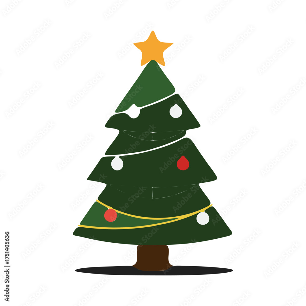 Obraz premium christmas tree vector illustration
