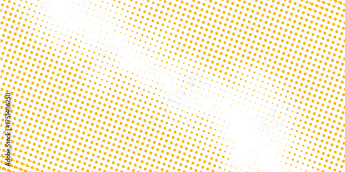 Gradient halftone background, pop art design. Colorful comic pattern. Yellow halftone texture.