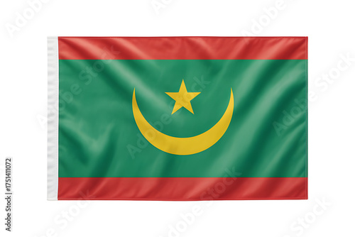 Free Download Striking Mauritania flag waving, symbolizing national pride and unity for global events and patriotic celebrations, independence day - GFXLoad