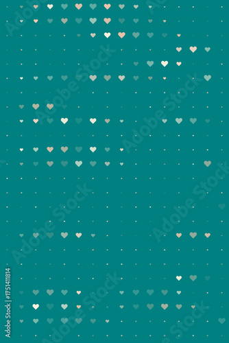 Abstract Teal Background with Subtle Heart and Dot Pattern, Creating a Modern and Romantic Digital Texture Design
