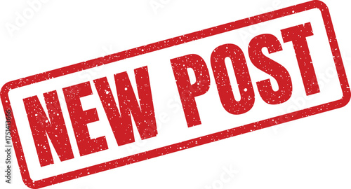 A textured red rectangular stamp indicating the publication of a fresh online article or social media update