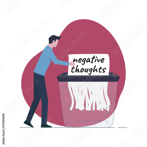 stop negative thoughts, Replacing negative thoughts with more realistic, positive ones.