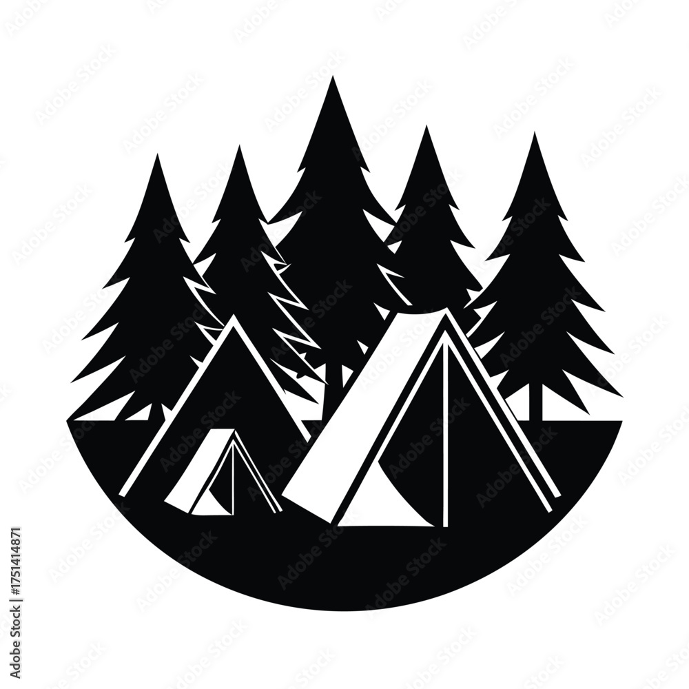Obraz premium christmas tree icon set