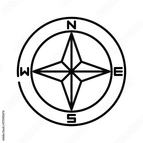 Compass icon design template