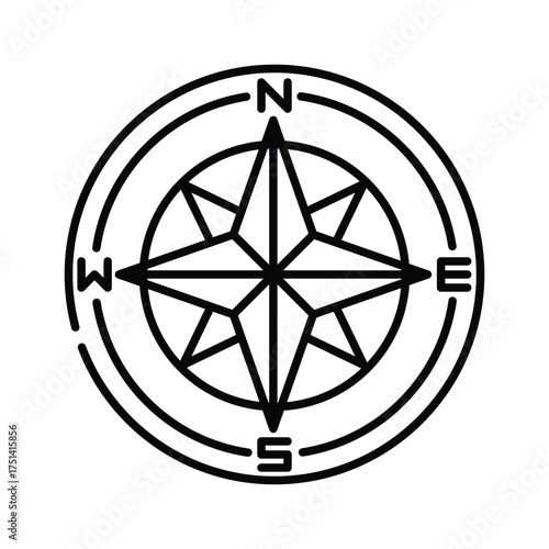 Compass icon design template