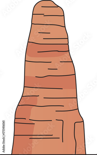 Desert rock tower natural sandstone spire