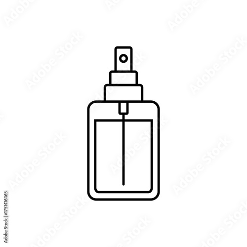 Outline luxury perfume cologne fragrance line art icon