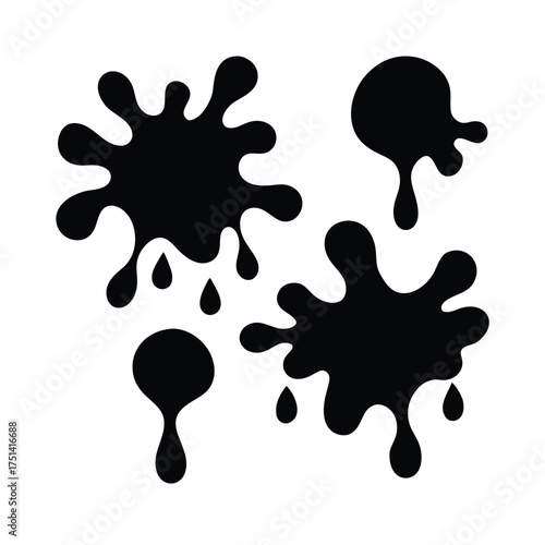 ink blot vector illustration