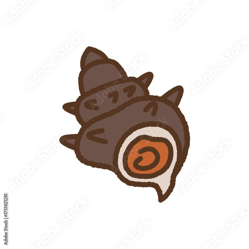 手書き風のアイコン　サザエ