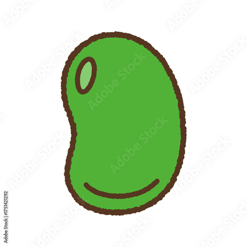 手書き風のアイコン　そら豆