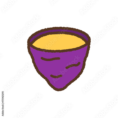 手書き風のアイコン　カットしたさつまいも