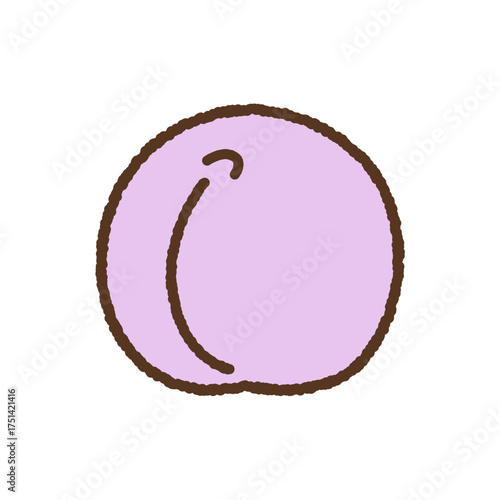 手書き風のアイコン　桃