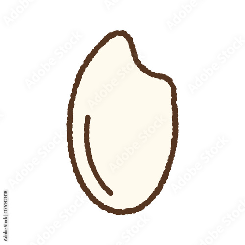 手書き風のアイコン　米粒