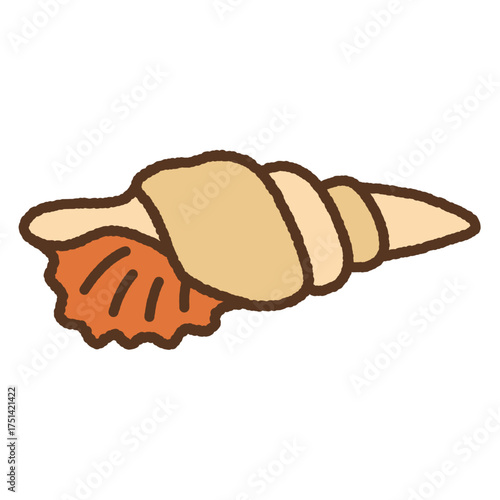 手書き風のアイコン　法螺貝