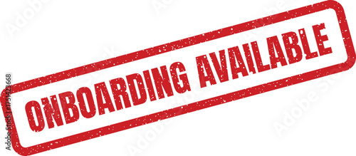 Distressed red rubber stamp mark indicating an available onboarding opportunity for new participants