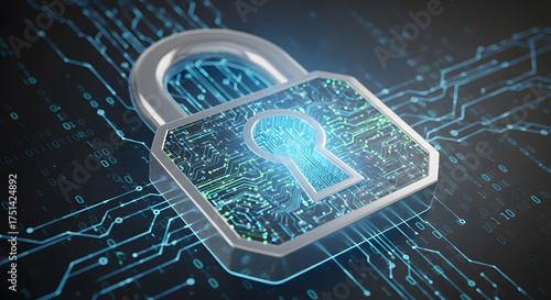 Digital Security Lock Protecting Data and Information in the Cyber World
