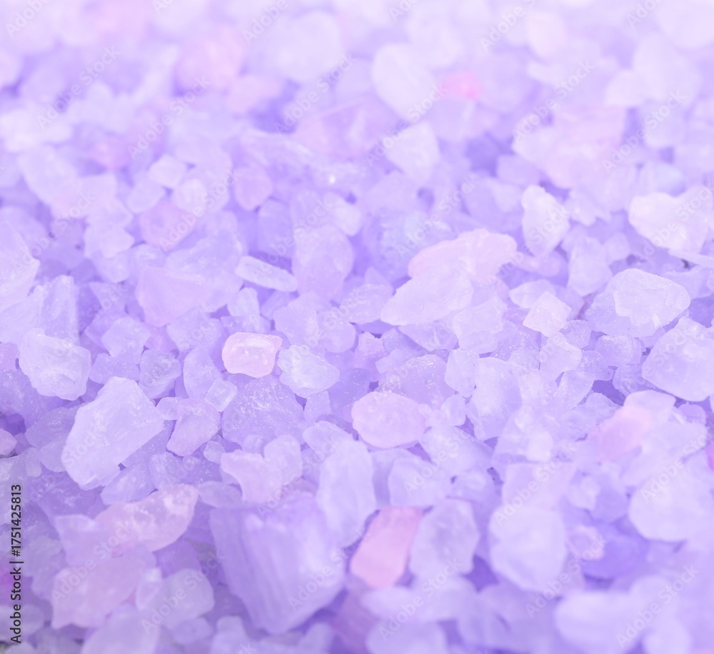 Obraz premium Violet sea salt as background, closeup view