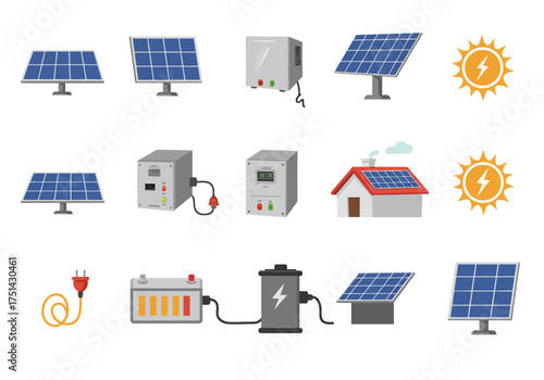Solar Energy System Components Panels, Batteries, and Inverters
