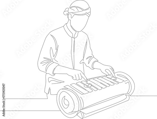 Simple Line Art Welder Using Welding Machine Industrial Occupation Illustration
