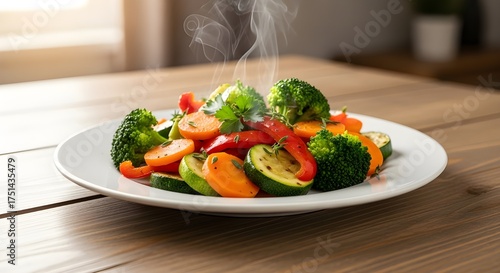 Sayuran masak disajikan diatas meja