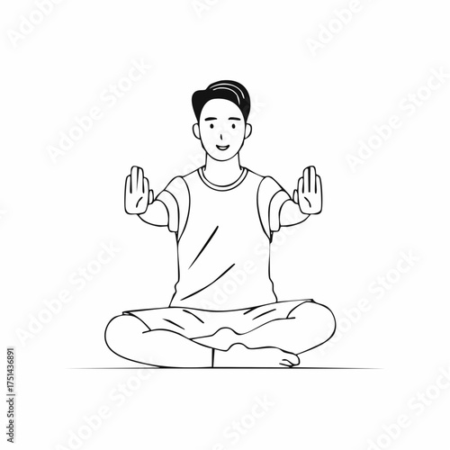 A man seated in meditation posture