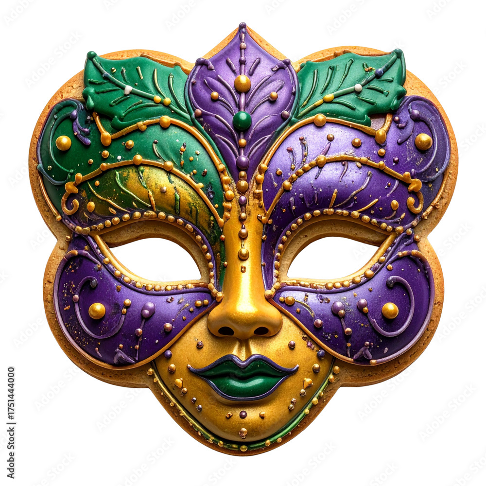 Fototapeta premium Colorful Ornate Decorative Mask with Beaded Details