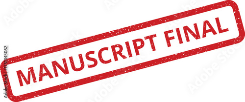 Red grunge rubber stamp with Manuscript Final text, indicating an approved and definitive version