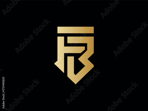 fB shape monogram logo, Monogram collection letter fb, interlock, modern style good for brand, clothing, apparel, streetwear, baseball, basketball, football, minimalist