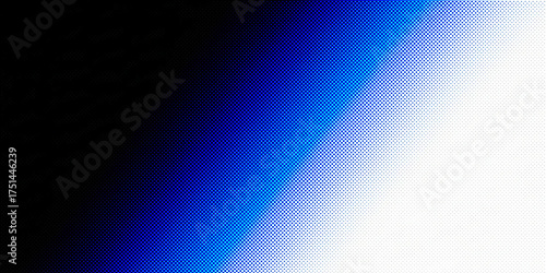 Abstract blue and black gradient pattern with a grid overlay, transitioning from dark to light, creating a dynamic visual effect