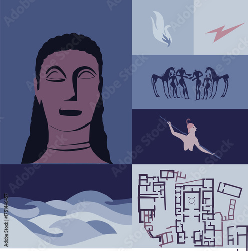 A Graphic Interpretation of a Greek poem | conceptual, modern, fresh and minimal