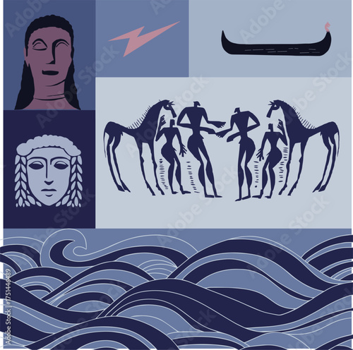 A Graphic Interpretation of a Greek poem | conceptual, modern, fresh and minimal
