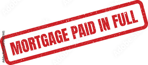 Significant financial milestone status displayed on a rectangular rubber stamp with textured detail