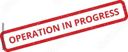 This distressed red rubber stamp indicates a current ongoing task or task actively being worked on