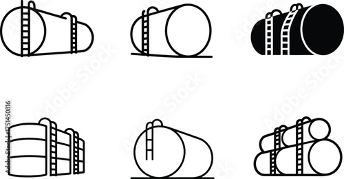 Collection of Industrial Storage Tank Icons