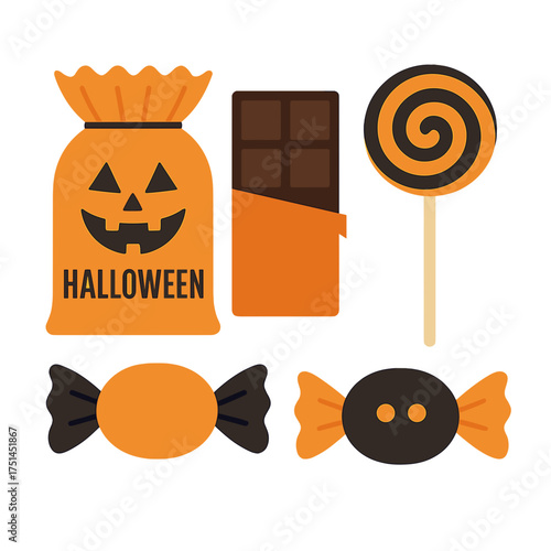 Spooky Halloween treats bag chocolate candy and lollipop delights