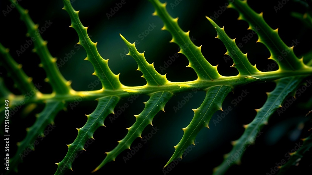 Fototapeta premium Macro View Spiky Green Banksia Serrata