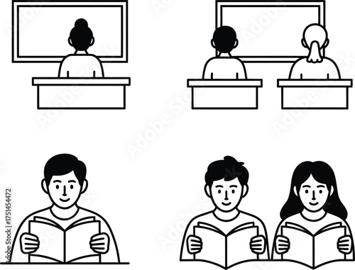 Classroom and Reading Illustrations: Education and Learning