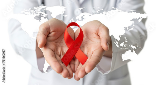Red Ribbon Awareness Global Support for HIV AIDS Prevention and Treatment