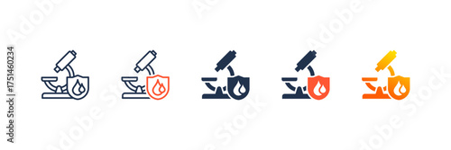 Preventive Screening icon set multiple style collection