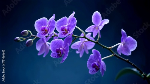 Macro Purple Orchid Phalaenopsis Dark Blue