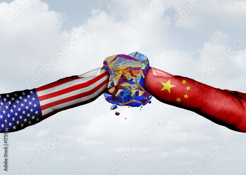 China USA Rare Earth Conflict and export controls as Chinese and American Geopolitical Competition for world influence and trade war negotiations as Beijing and Washington.